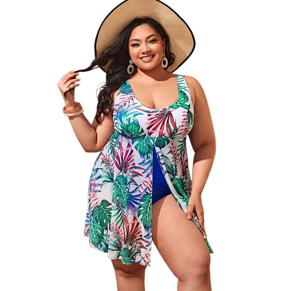 SwimDress Size 3X Tropical Flyaway NWOT